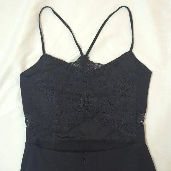 Express Spaghetti Strap Bodycon Mini Dress, Color Black Size 2 - Picture 3 of 13